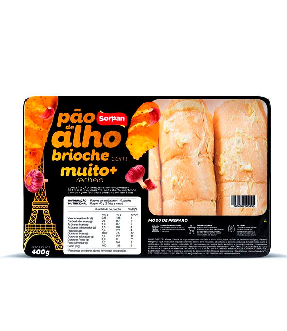 PAO DE ALHO SORPAN BRIOCHE 400G