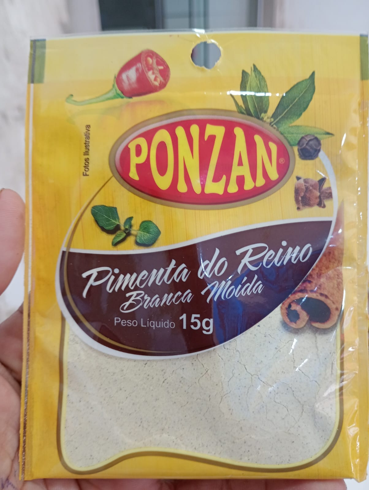 Pimenta do Reino branca moída (15g)