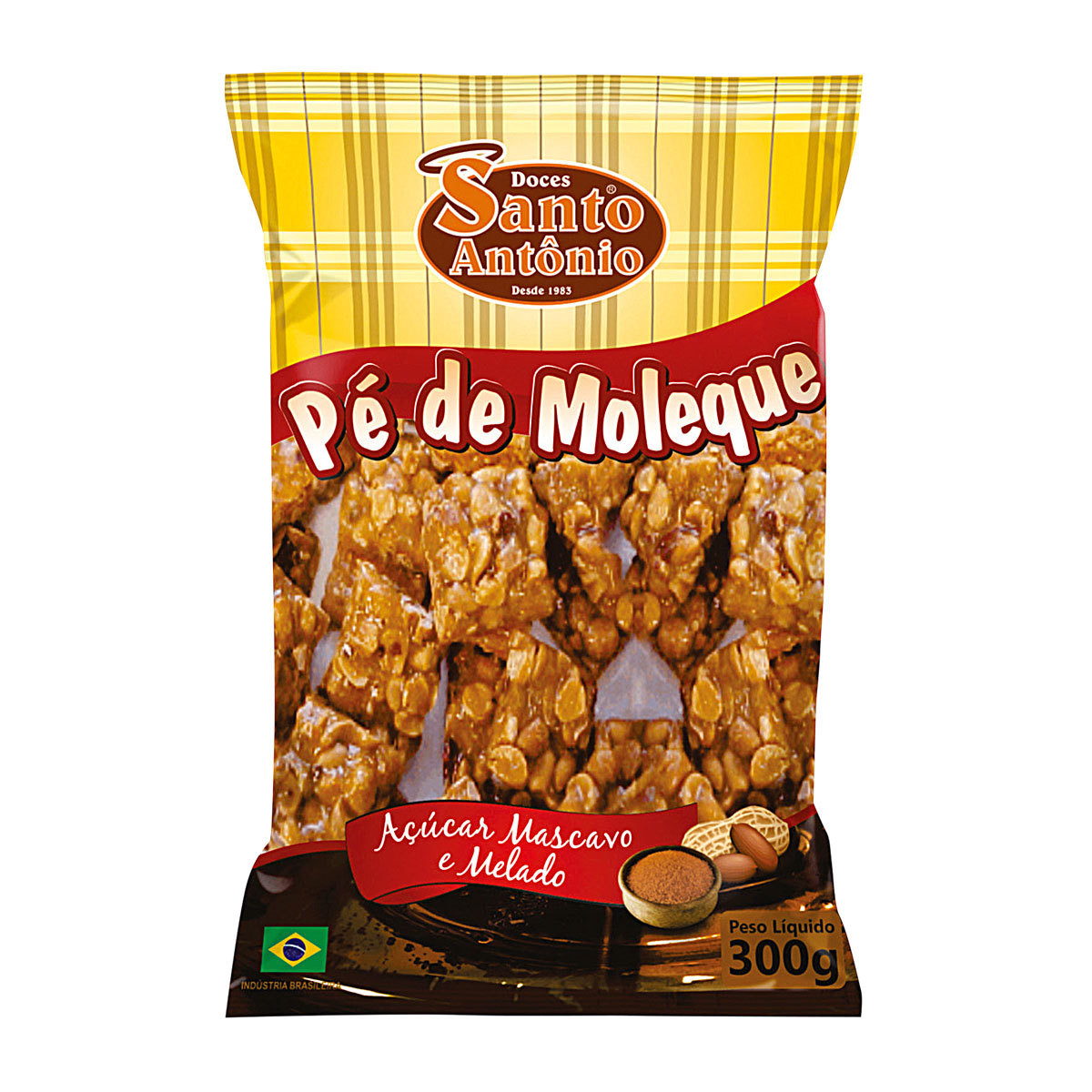 Pé de moleque c/ açúcar mascavo Santo Antônio 300g