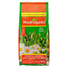 Erva mate Madrugada compostos chás 500g