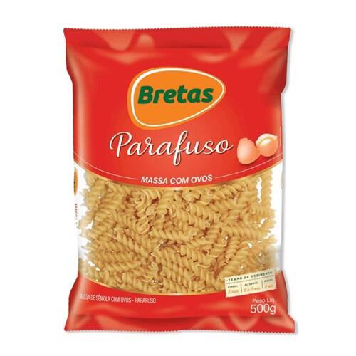 Macarrão com Ovos Parafuso Bretas 500g