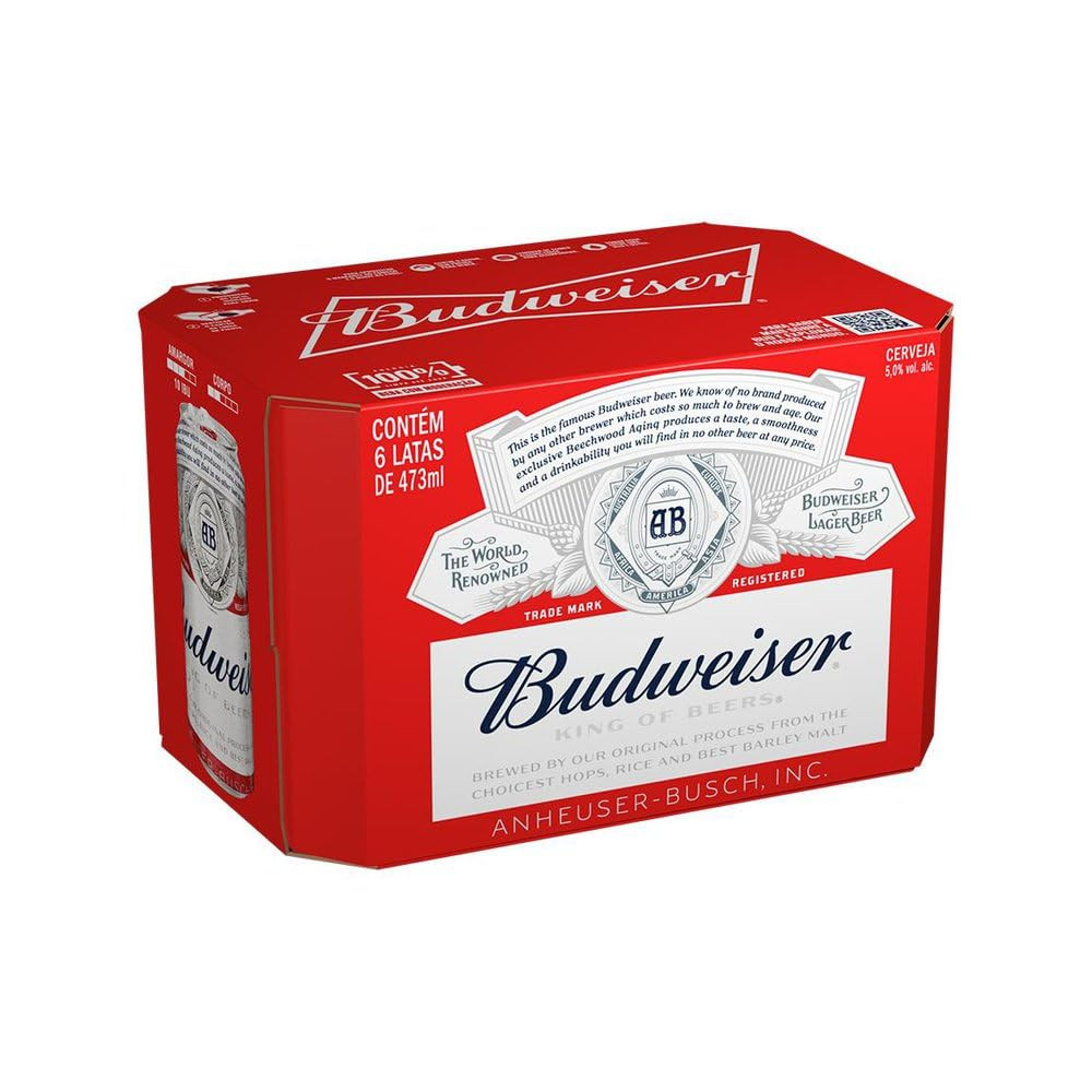 budweiser latão 473 ml fardo 