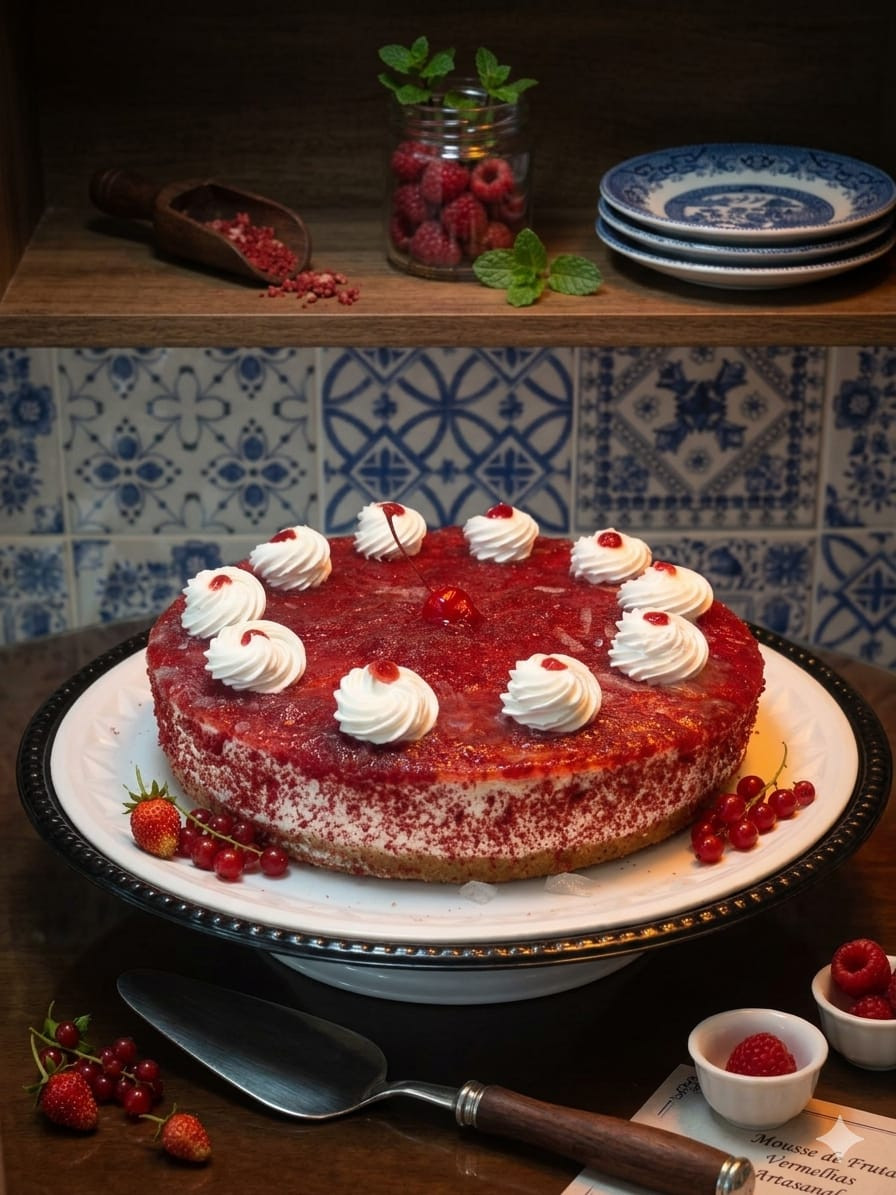Torta Mousse de Frutas Vermelhas
