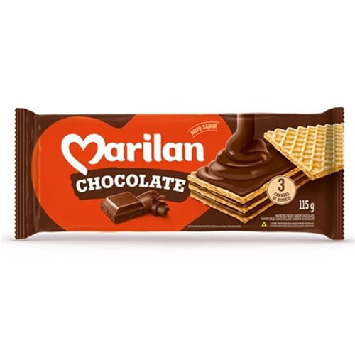 Biscoito Wafer Marilan Chocolate 115g