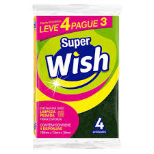 Esponja Super Dupla face (Wish) 4Un