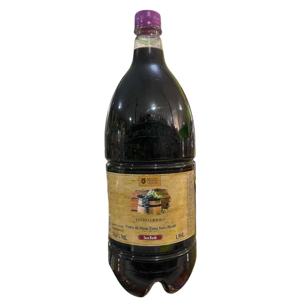 VINHO MATE VERDE TINTO SECO BORDO CRIOLO 1,98L