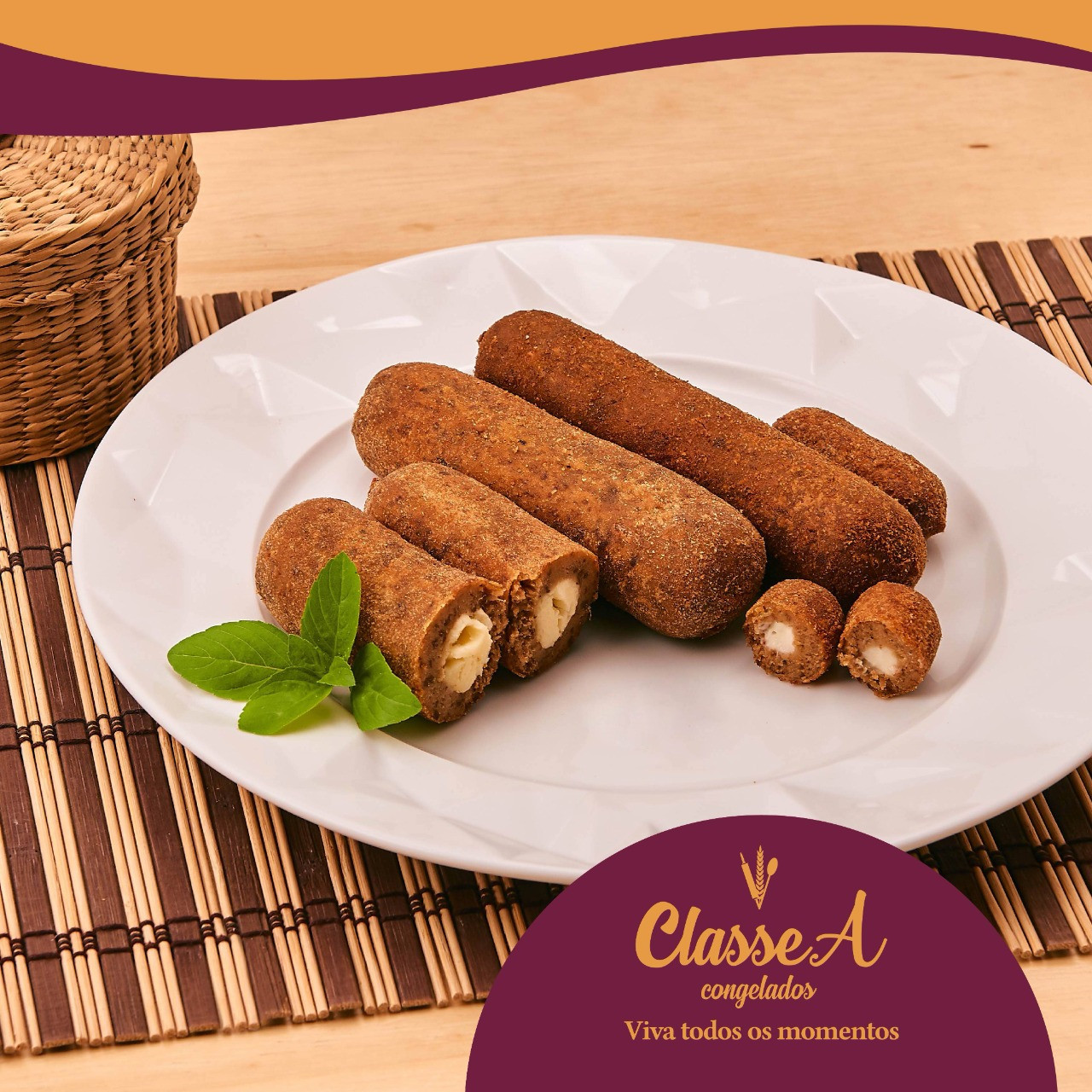 Croquete de Carne com requeijão