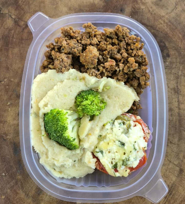 CARNE MOÍDA C/ LEGUMES LOWCARB 220 GRAMAS Congelado.
