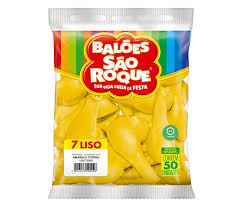 BALAO SAO ROQUE N7 LISO AMARELO CITRINO C/50UN