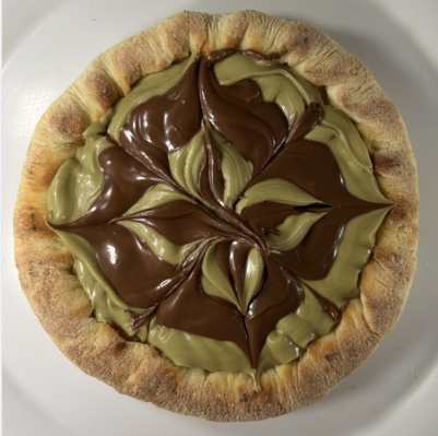 ESFIHA PISTACHE COM NUTELLA