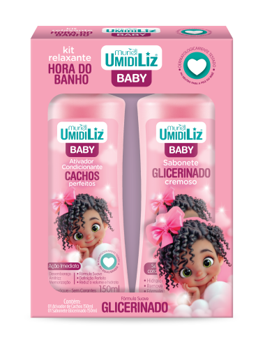 Kit Relaxante Umidiliz Baby - Ativador de Cachos e Sabonete Liquido 