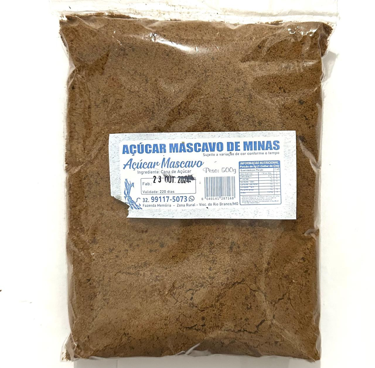AÇÚCAR MASCAVO DE MINAS 500G