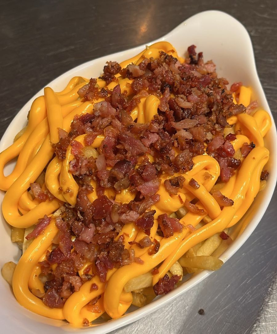 Fritas com Cheddar e Bacon