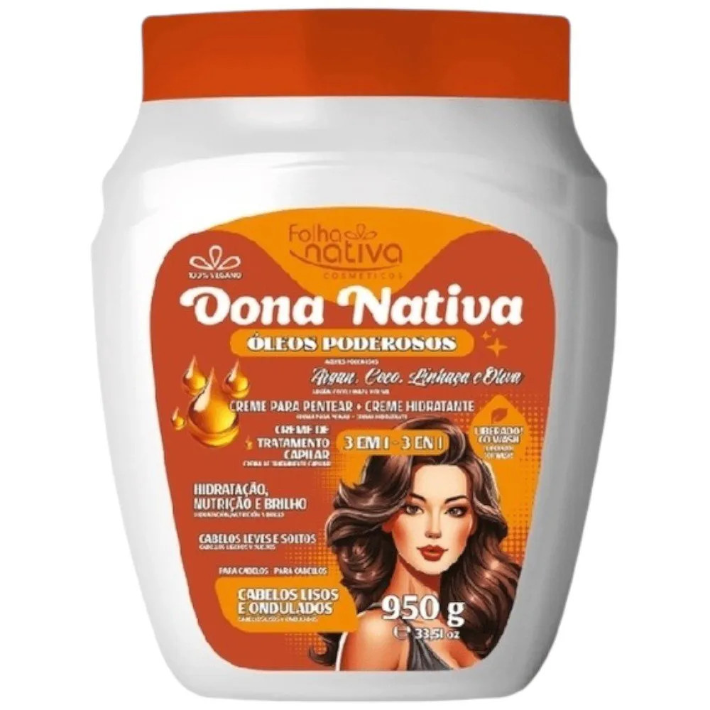 CREME TRATAMENTO FOLHA NATIVA DONA NATIVA  950G