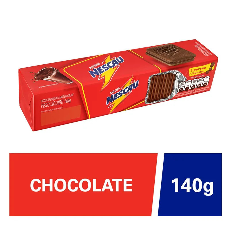 BISCOITO RECHEADO NESTLE NESCAU 140G
