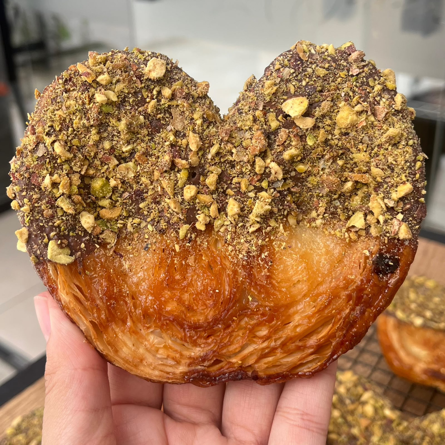 Palmier Chocolate e Pistache