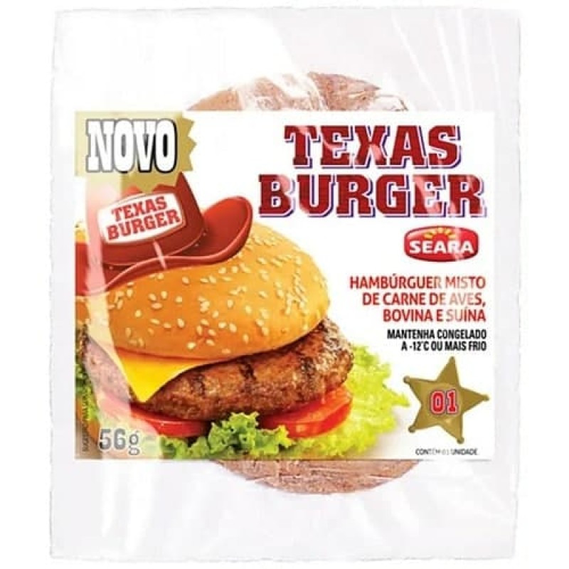 Hamburguer Texas Burguer Bovino 56g