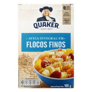 AVEIA INTEGRAL EM FLOCOS FINOS QUAKER 165G