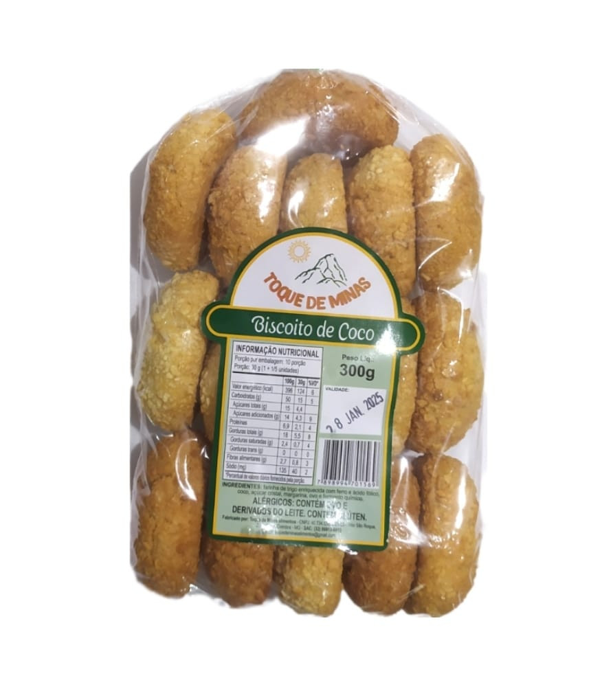 BISCOITO TOQUE DE MINAS COCO 300G