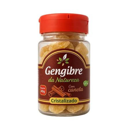 Gengibre Natureza C/Canela Cristaliz 40g Vitaly