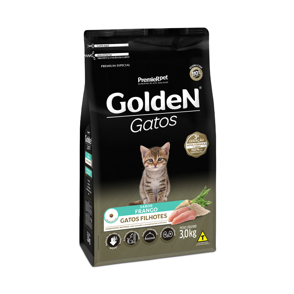 Golden Gatos Filhotes Frango 3kg