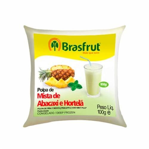 Polpa Congelada Brasfrut Abacaxi Hortelã Embalagem 100g