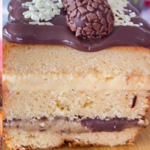 FATIA DE MARACUJA COM  BRIGADEIRO