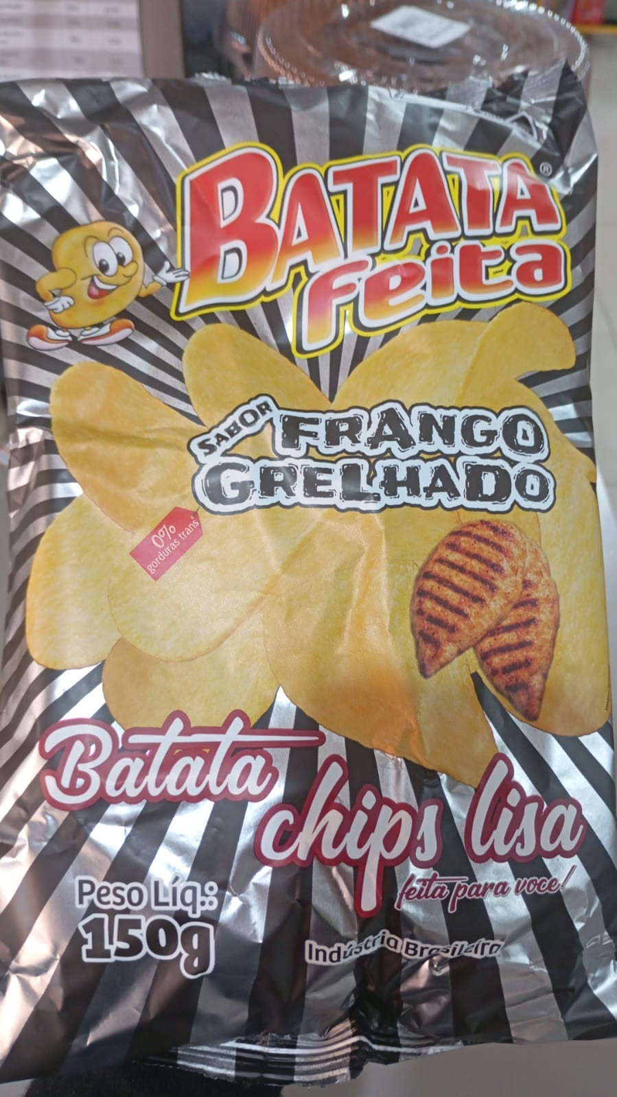 BATATA FEITA CHIPS LISA SABOR FRANGO GRELHADO 150G