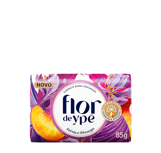SABONETE FLOR DE YPE FRÉSIA E PÊSSEGO 85G 