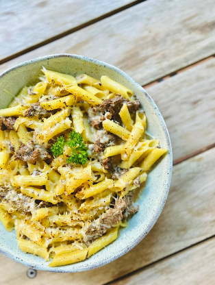 Penne ao molho cremoso de Funghi 