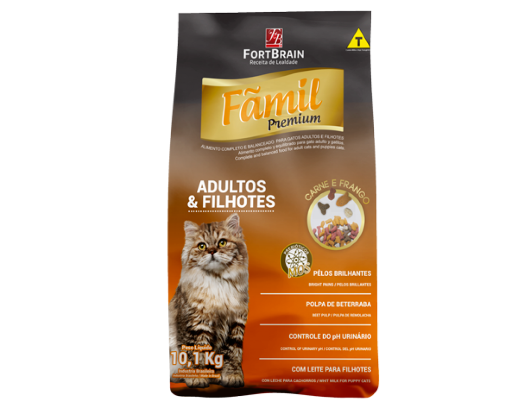 Ração Premium Famil para Gatos Adultos. 25kg.