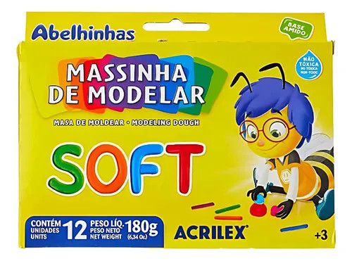 Massinha de modelar acr sofr c/12un 