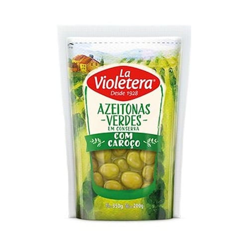 Azeitona Verde com Caroço La Violetera Sachê 200g