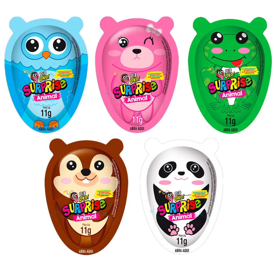DIP LOKO SURPRESA ANIMAL CREME DE CACAU/LEITE 11G