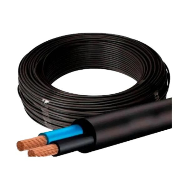 Cabo PP Flexível 2x2,5mm Preto por Metro
