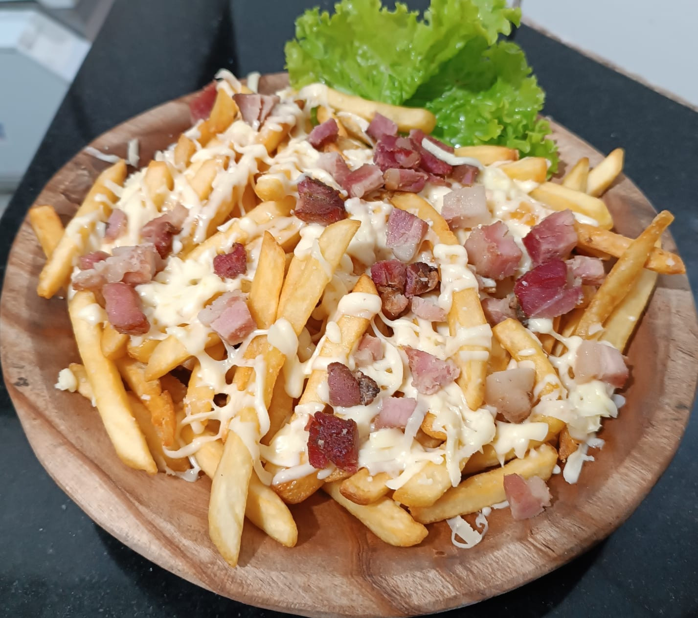 BATATA C/ QUEIJO E BACON