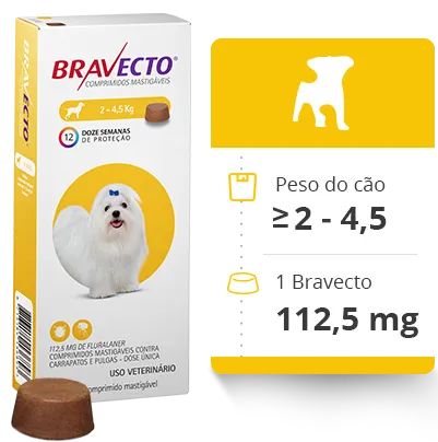 Bravecto 2 a 4.5 kg - 1 Comprimido