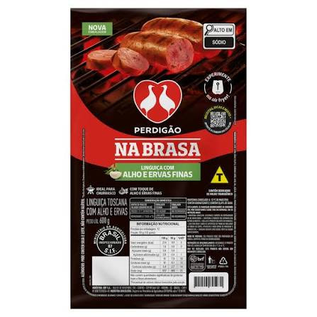 LINGUIÇA PERDIGAO ALHO E ERVAS FINAS 600G