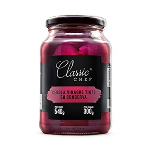 CEBOLA EM CONSERVA NO VINAGRE TINTO CLASSIC CHEF 300G