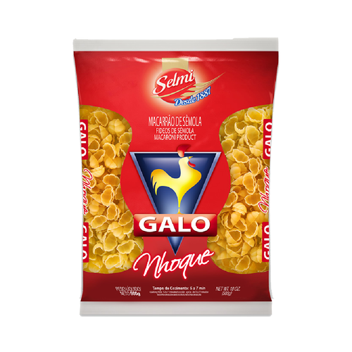 MACARRAO SEMOLA GALO NHOQUE 500G