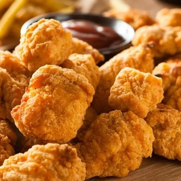Frango crocante em cubos