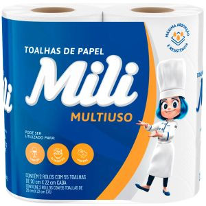 PAPEL TOALHA MILI 20X22CM C/2UN "110 TOALHAS"