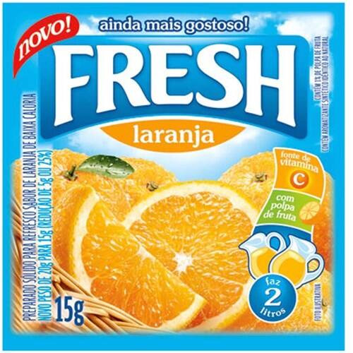 Refresco em Pó Fresh Laranja Sachê 15g