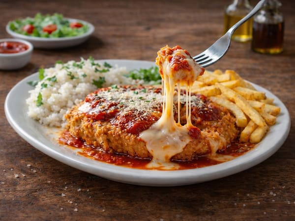 Parmegiana de Filé de Tilápia Crocante ( Meia Serve Bem 2 Pessoas )