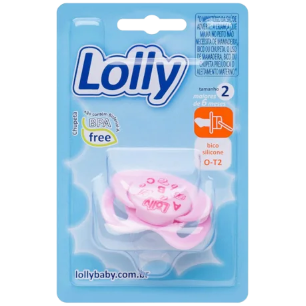 CHUPETA LOLLY ZOO BONA SILICONE ORTODONTICA ROSA TAM2