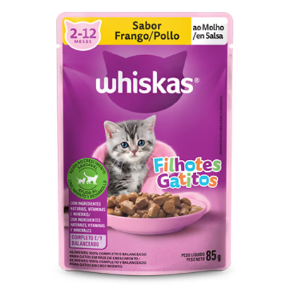 Sache Whiskas Filhote Frango 85g