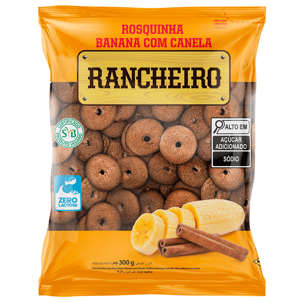 Rosquinha Rancheiro Banana Com Canela 300g