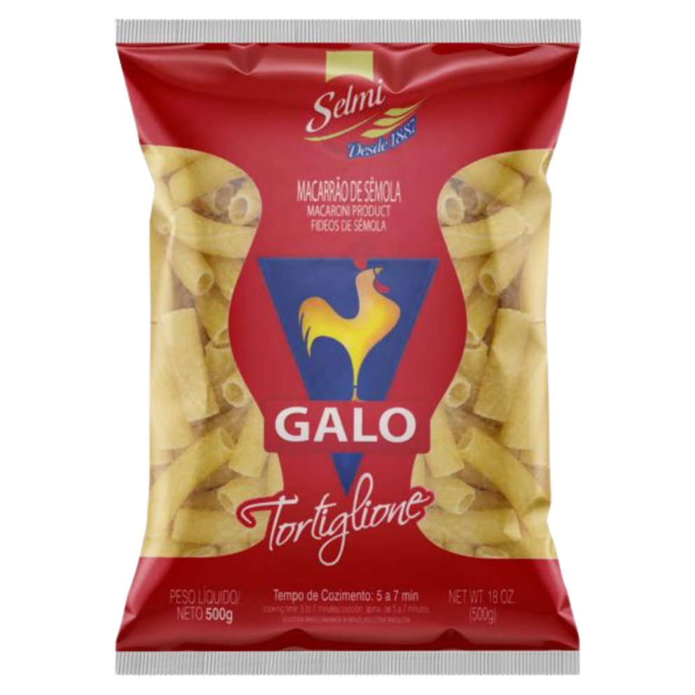 MACARRAO SEMOLA GALO TORTIGLIONE 500G