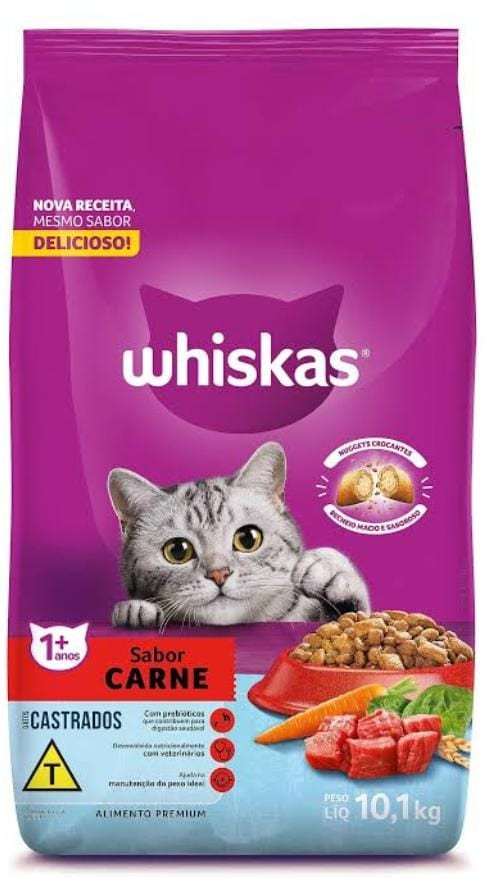 Wiskas Gatos Castrados sabor carne 10kg