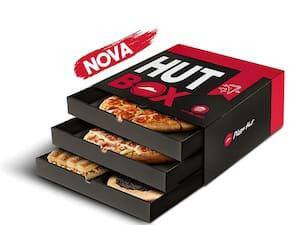 Hutbox com 2 Pizzas Médias (8 fatias) + 2 Acompanhamentos